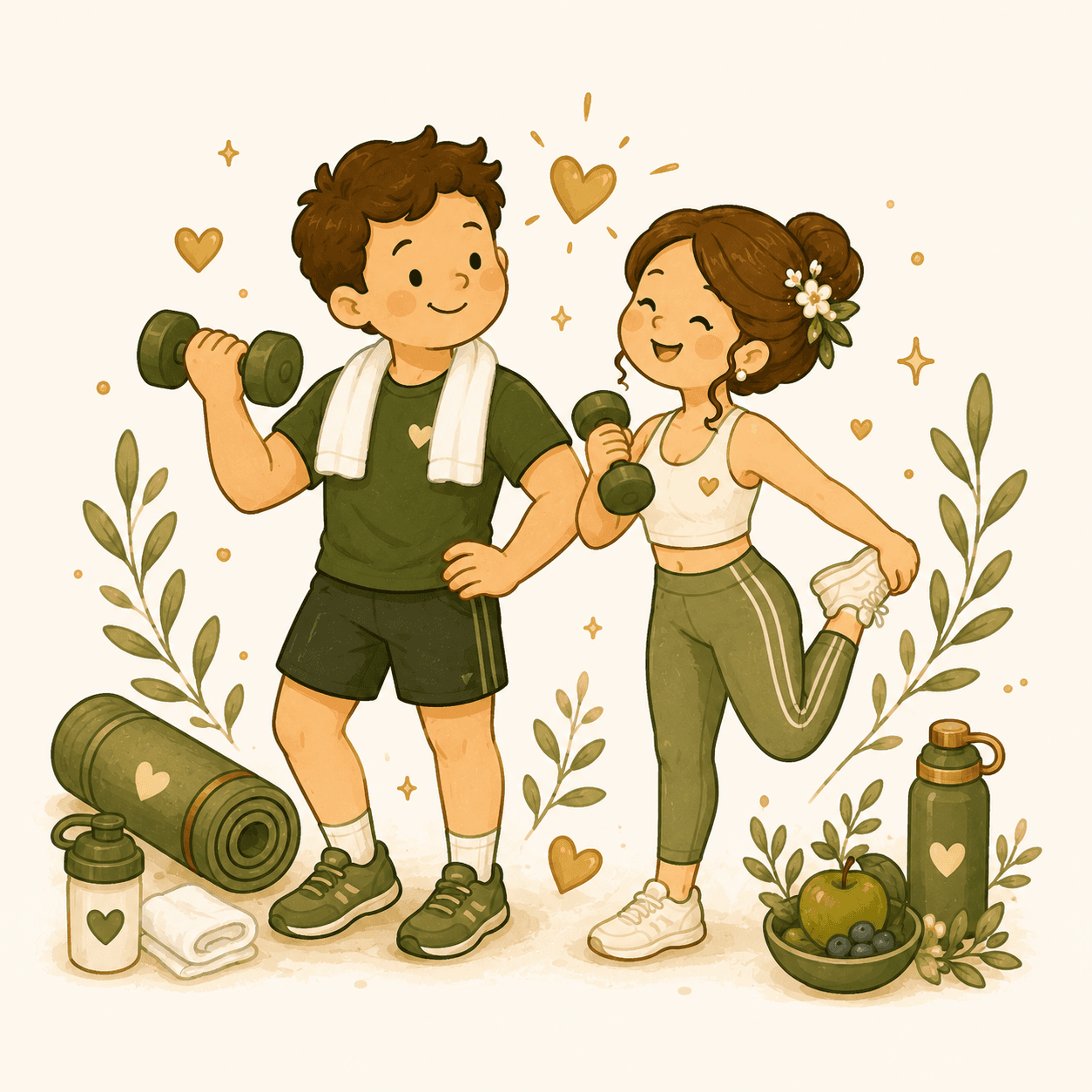 Ajuda para os noivos continuarem fitness