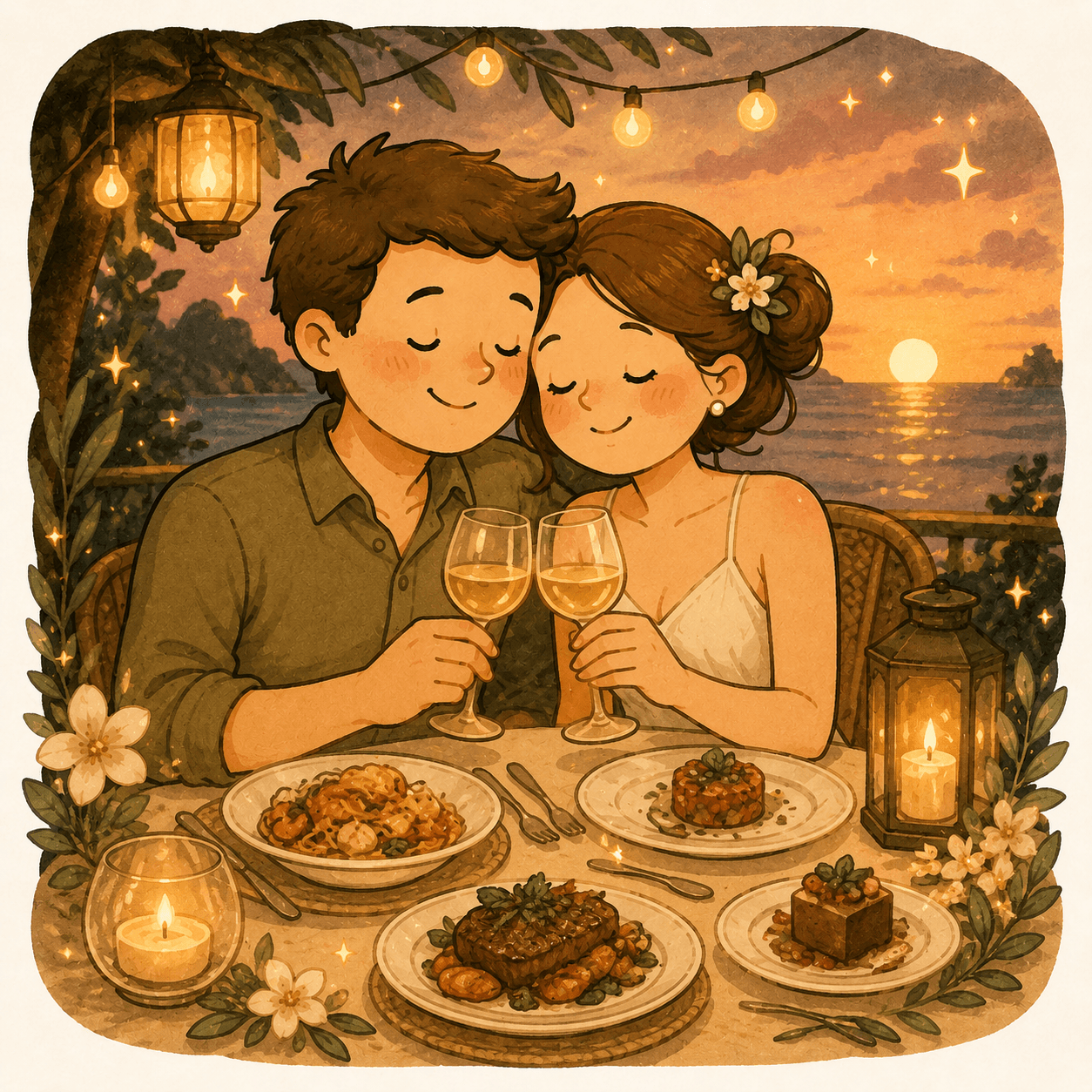 Experiência gastronômica memorável na lua de mel