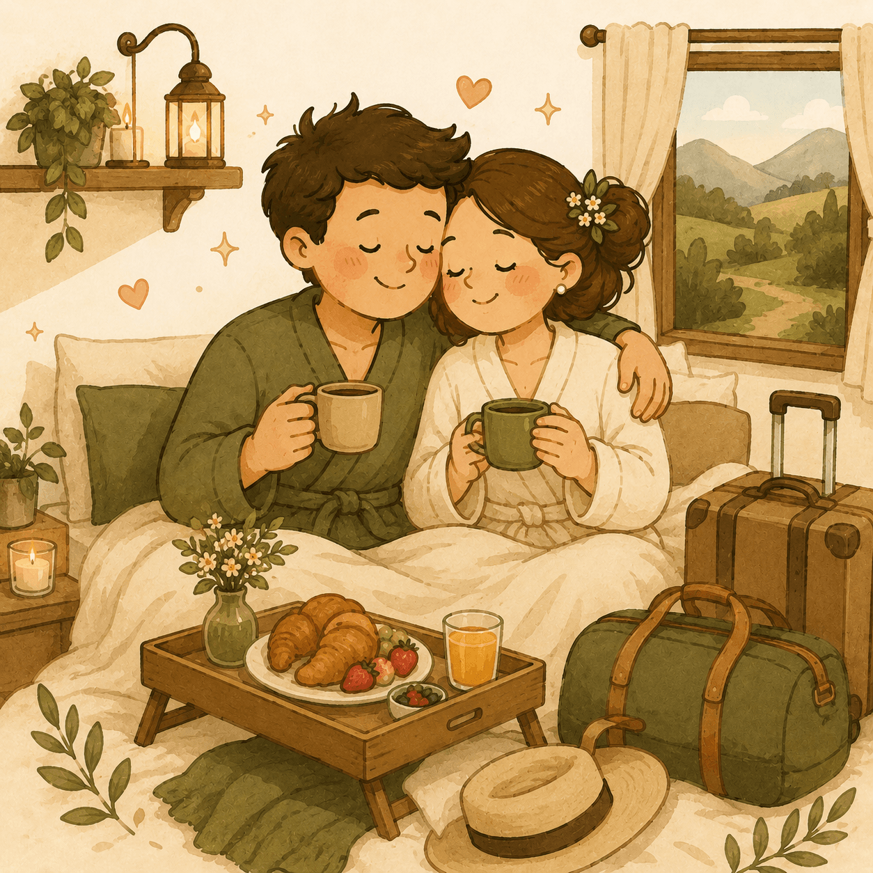 Final de semana romântico pós-casamento