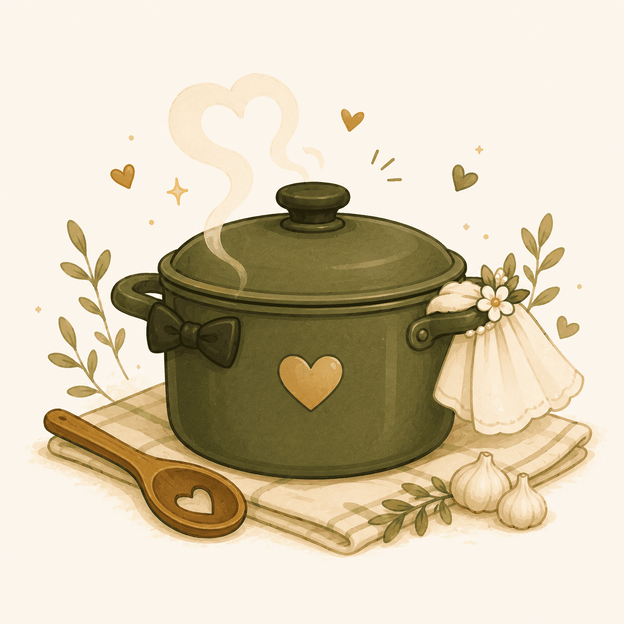 Panela para os noivos fingirem que cozinham muito